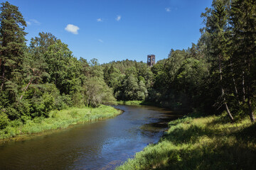 Scenic view of Sventoji River in Anyksciai Regional Park, Lithuania