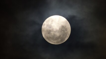 Fototapeta na wymiar full moon with fog