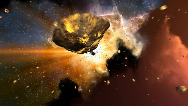 The birth of the universe in space, a big bang