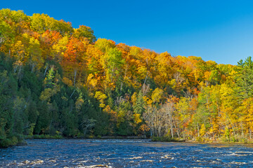 Fall Colors Above a North Woods River