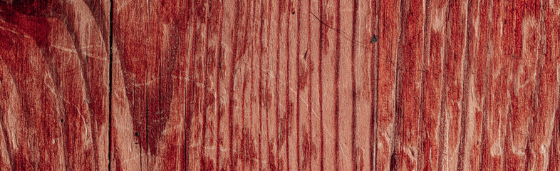 panorama of an old painted shabby wood surface. wooden board close-up.