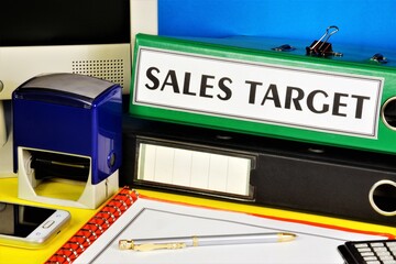 Sales target. The inscription on the folder office of the Registrar. Long-term vision of future...