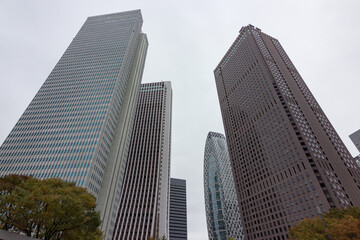 Fototapeta premium High buildings in Shinjuku district in Tokyo (Japan)