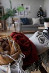 blankets in the interior