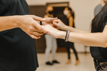 Kharkiv. Ukraine. 11.25.2020 dancers dancing during coronavirus at a party