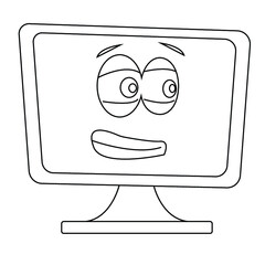 monitor with face