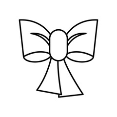 ribbon bow decoration line style icon