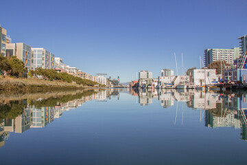 Fototapeta na wymiar San Francisco Floating Homes During the Day
