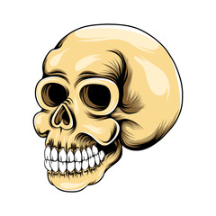 The grunge head skull with the teeth for the logo inspiration