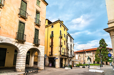Architecture of the old town of Vicenza. UNESCO world heritage in Italy