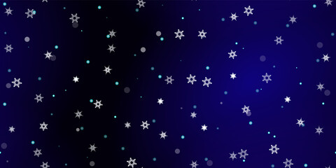 Falling Snowflakes seamless pattern flying snow