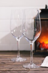 wine glasses on the table