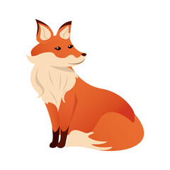 Obraz premium cute fox wild animal icon