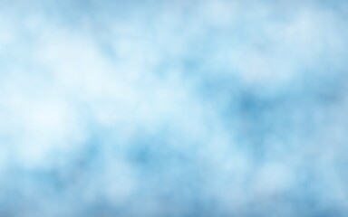 Background of abstract white color smoke isolated on blue color background. The wall of white fog. 3D illustration
