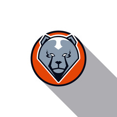 bear front head animal emblem icon