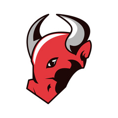 bull head animal emblem icon