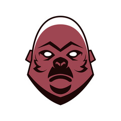 gorilla head animal emblem icon