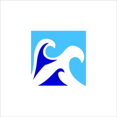 logo sea beach environment templet vector