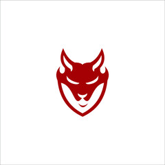 logo wolf animal icon templet vector