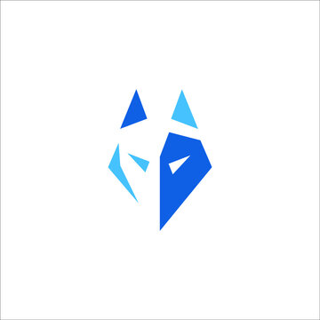 logo wolf animal icon templet vector