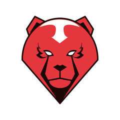 bear head animal emblem icon
