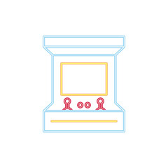video game machine slot neon style icon