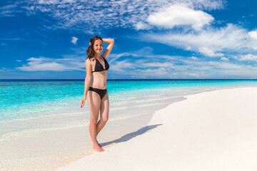 Woman at tropical beach