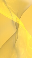 Abstract gold background. Beautiful backdrop with yellow waves. Vertical orientation. 3D illustration