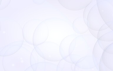 Abstract white background. Backdrop with light transparent bubbles. 3D illustration