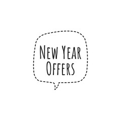 ''New Year offers'' Lettering