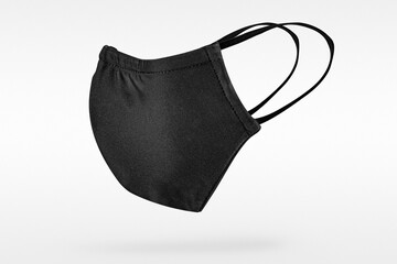 Black protective fabric face mask