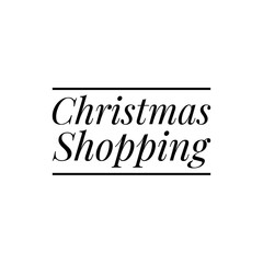 ''Christmas Shopping'' Lettering