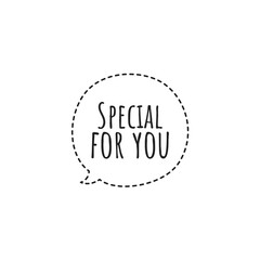 ''Special for you'' Lettering