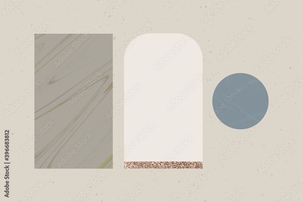 Poster geometric shape patterned background vector