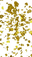 Digital currency symbol Bitcoin on a white background. Fall of bitcoin. crypto currency graph on virtual screen. Business, Finance and technology concept. 3D illustration