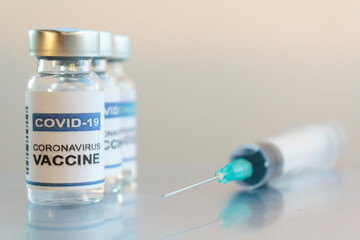 Laboratory Injection Vial of Covid-19 coronavirus vaccine