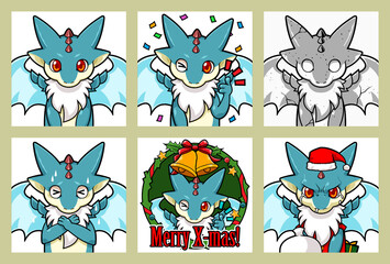 Sticker_12/09/2016 : 青い竜の子供