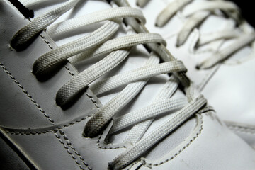 Close up of old sport shoe 