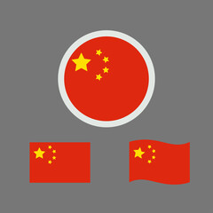 vector illustration of China flag sign symbol. China flag vector. China national flag.