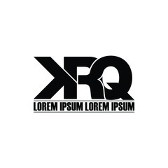 KRQ letter monogram logo design vector