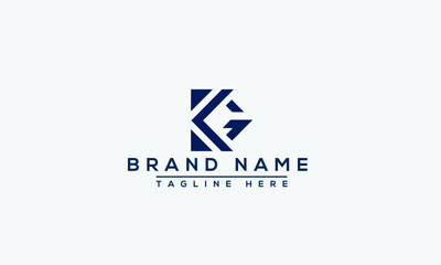 KG Logo Design Template Vector Graphic Branding Element.
 - obrazy, fototapety, plakaty