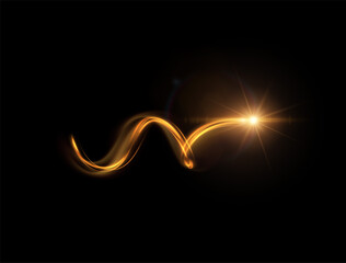 Shiny spiral with magic dust particles vector effect.