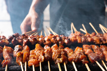 One of the typically Indonesian foods is satay or sate. This food is made from beef or mutton or...