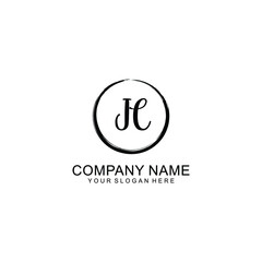 Initial JC Handwriting, Wedding Monogram Logo Design, Modern Minimalistic and Floral templates for Invitation cards