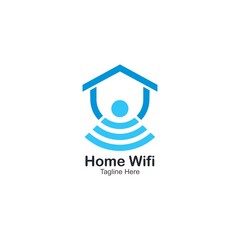 WiFi home logo vector simple illutration