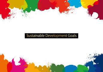 SDGsイメージ17色のアブストラクトフレーム（CMYKスウォッチ付）5