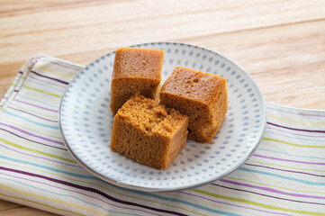 黒糖入り蒸しパン