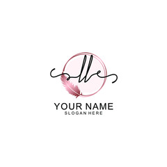 Initial LL Handwriting, Wedding Monogram Logo Design, Modern Minimalistic and Floral templates for Invitation cards