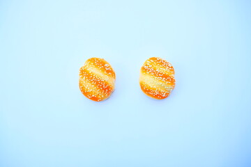 bread and bakery isolated on white background