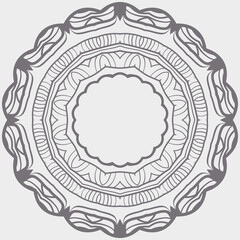 Ornamental laced snowflake, rosette, mandala. Vector illustration for design